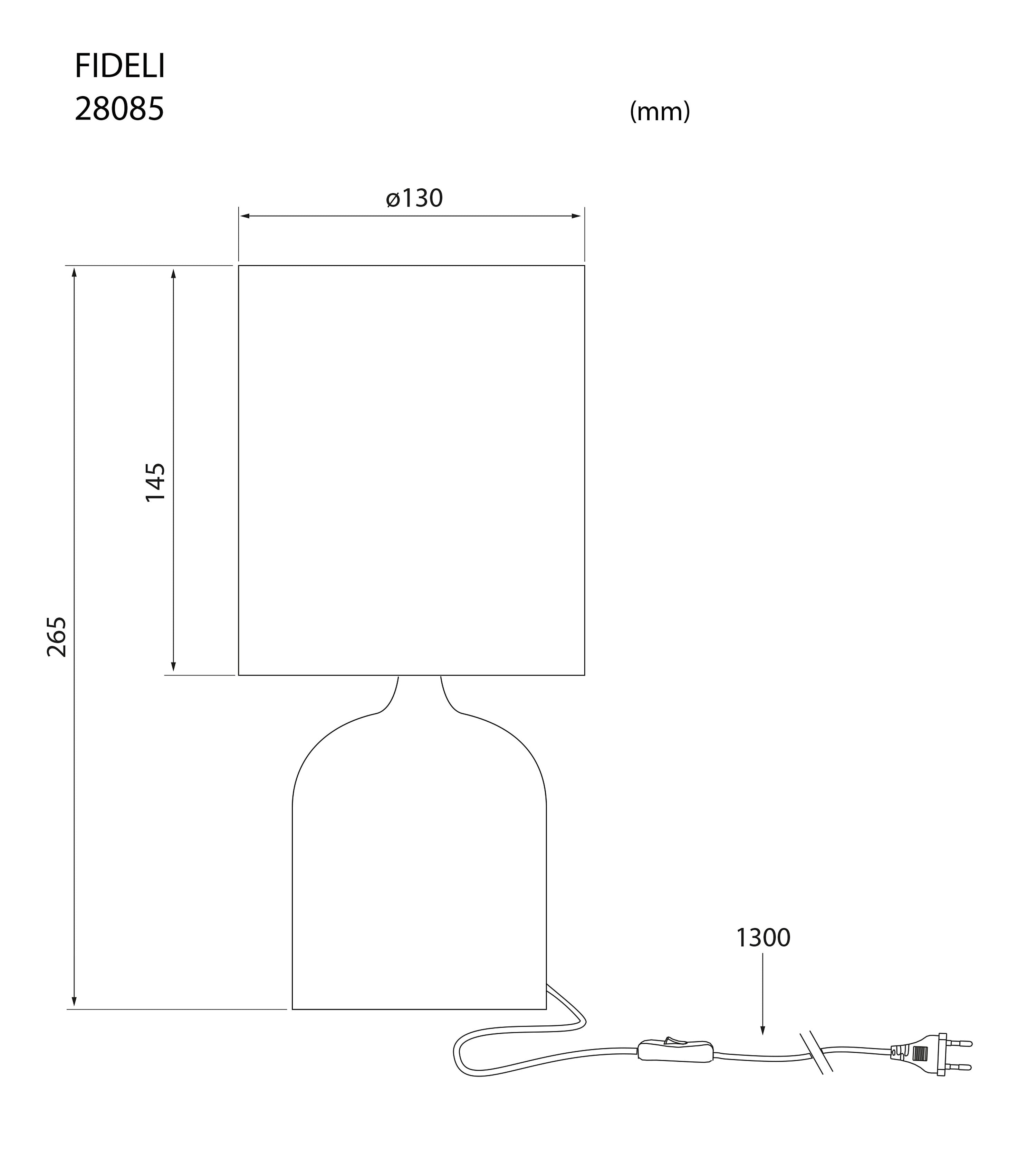 Aneta Home FIDELI bordslampa