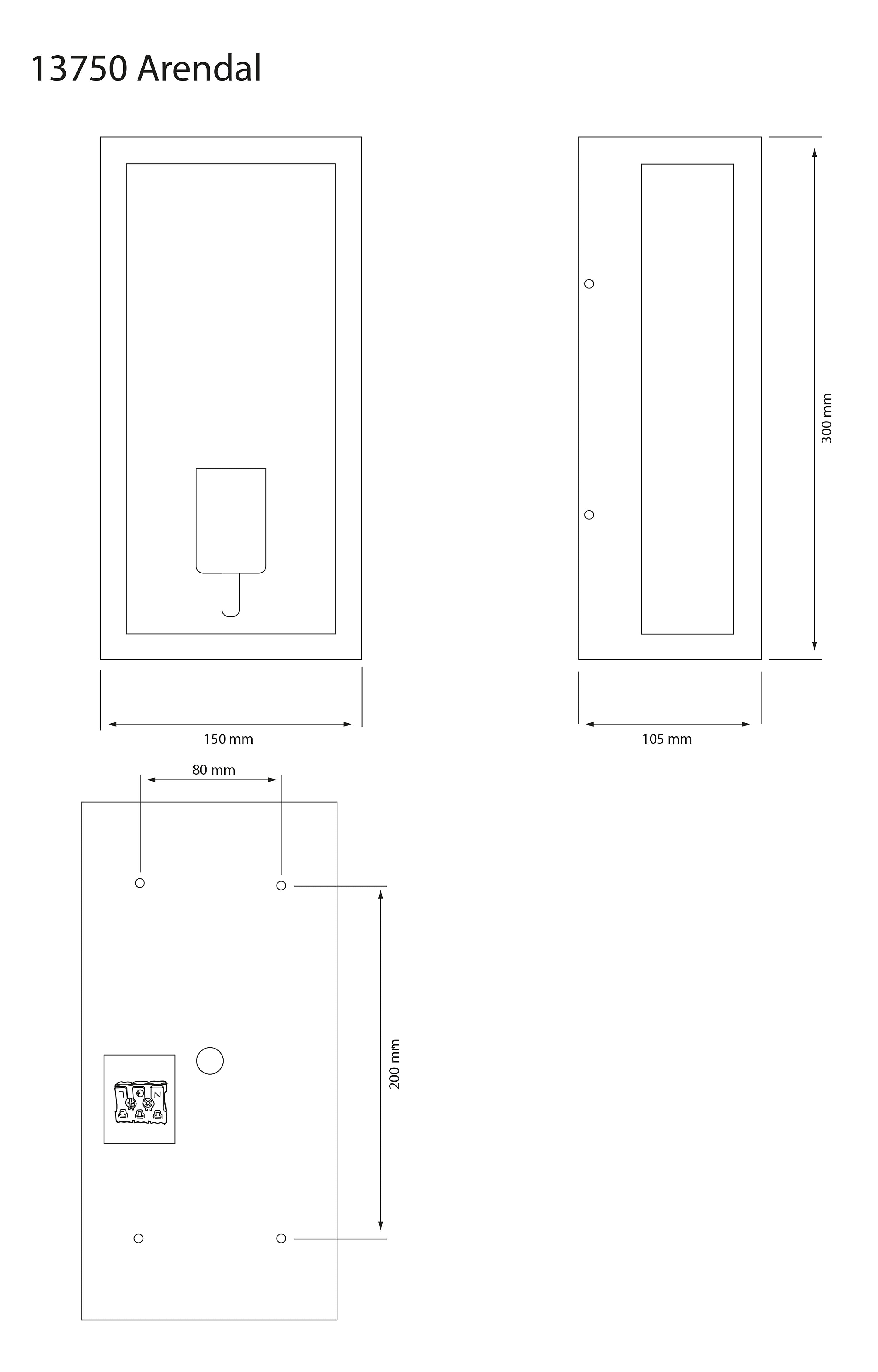 Aneta Home ARENDAL vägglampa