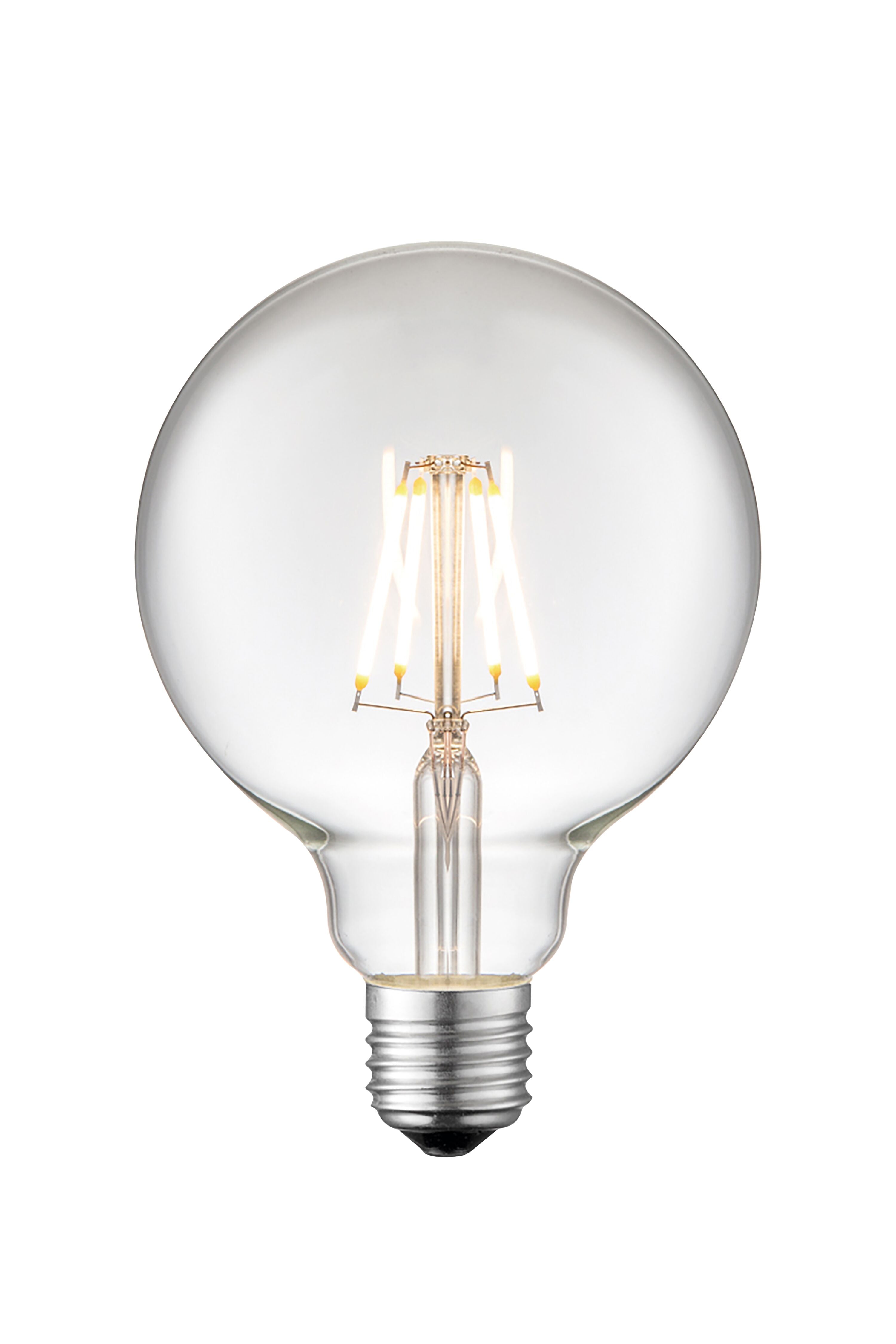 Aneta Home Glob G95 E27 4W LED filament dimbar 2700K, klar