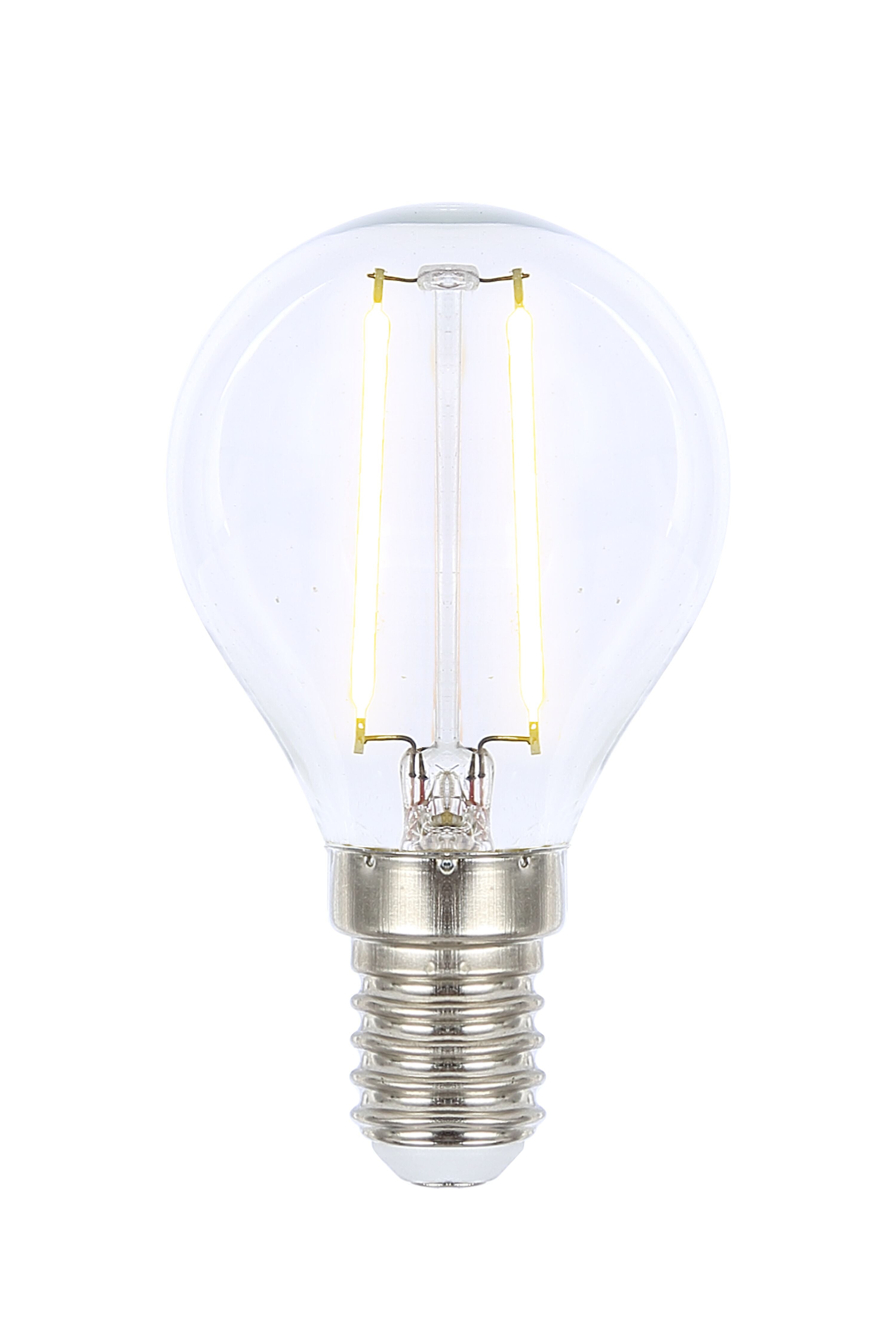 Aneta Home Klotlampa E14 2W LED filament 2700K, klar