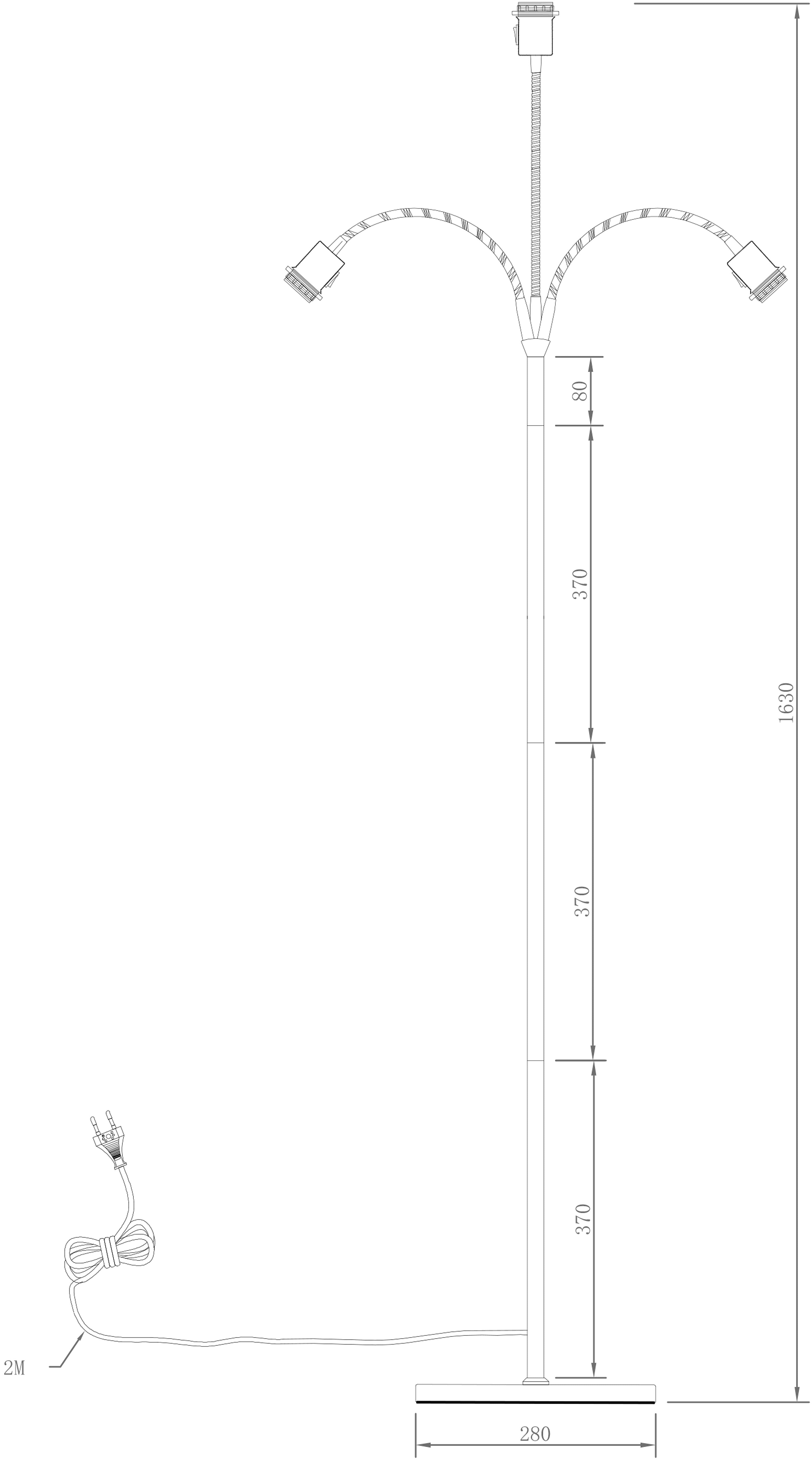 Aneta Home LJUSDAL golvlampa 3-arm