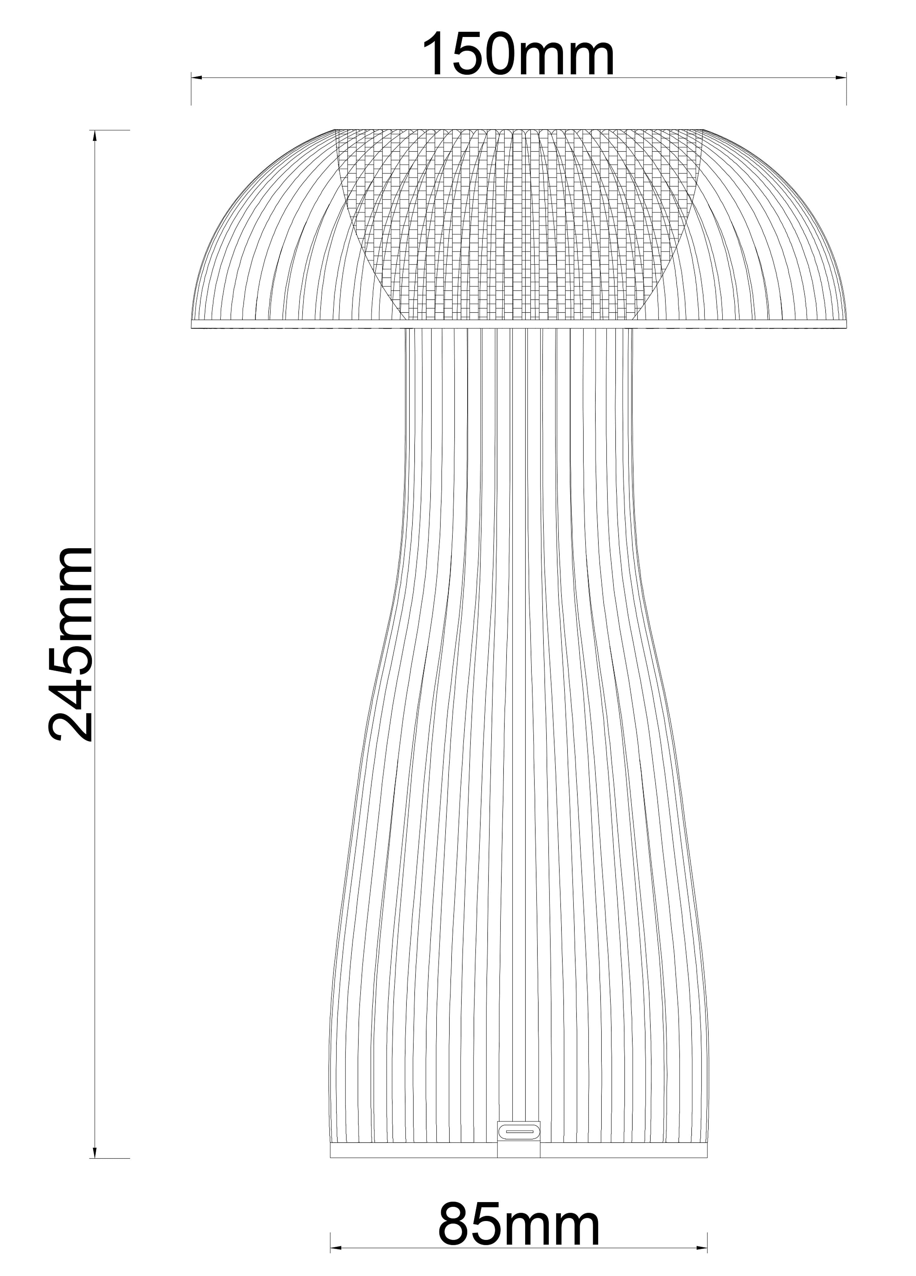 Aneta Home FUNGI laddbar bordslampa