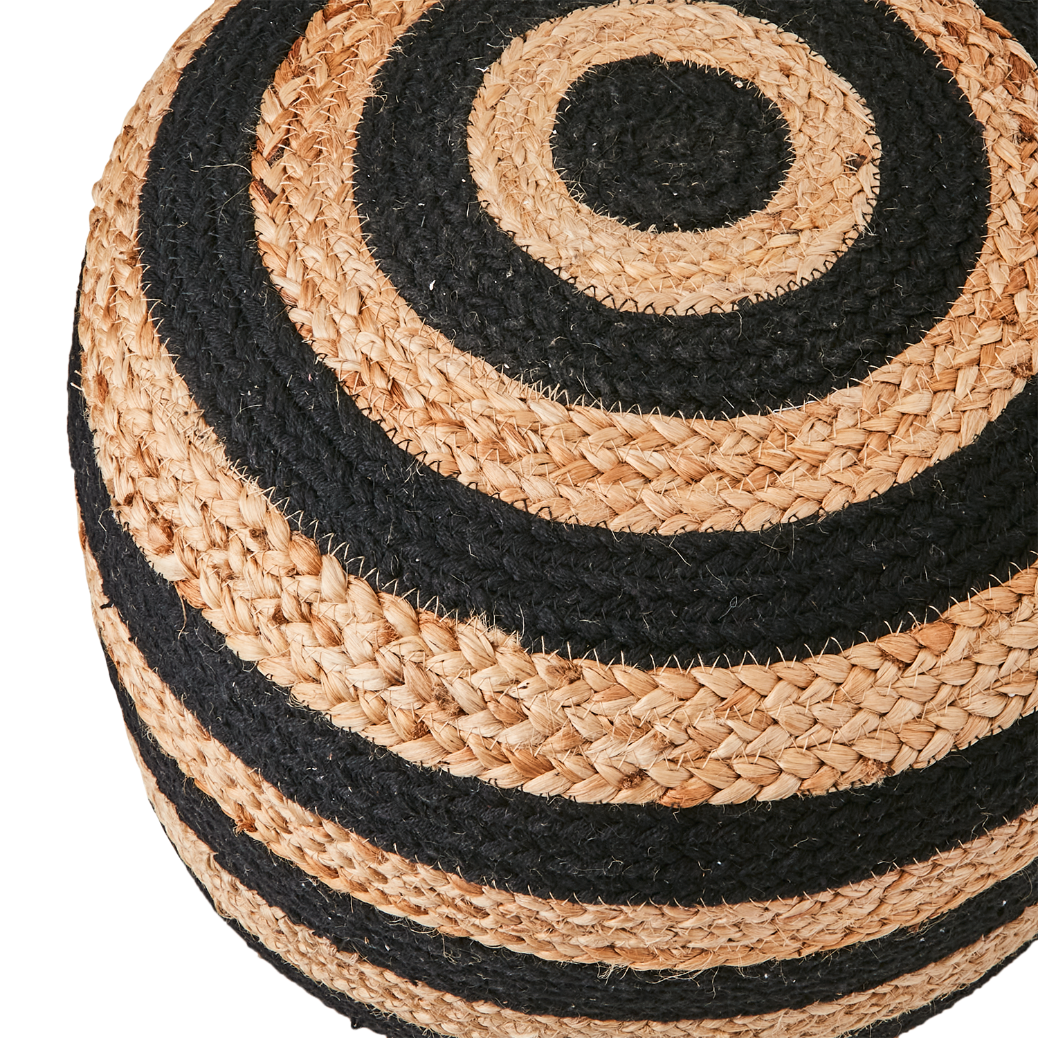 Affari of Sweden JUNI Sittpuff, Svart/natur