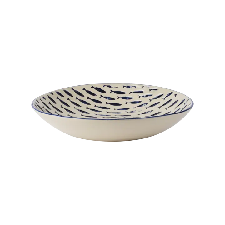 Affari of Sweden FISH Serveringsskål, Beige/blå