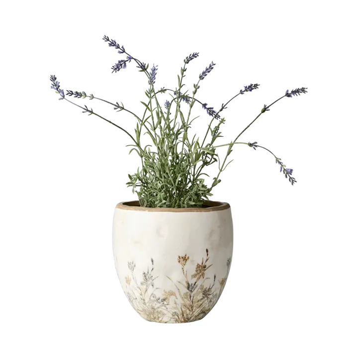 Affari of Sweden TUVA Kruka, Vit/lila/beige