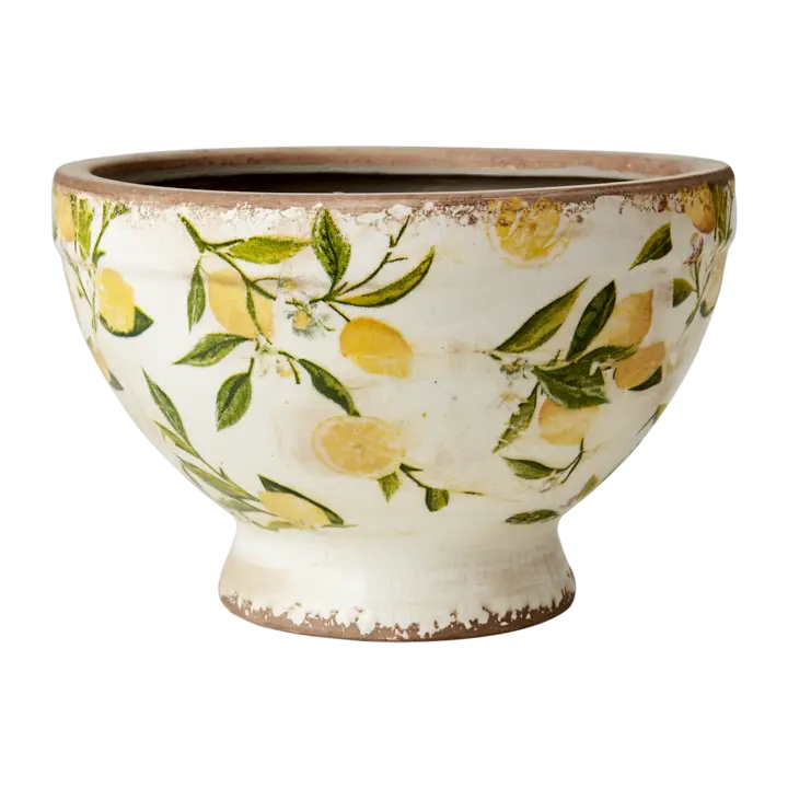 Affari of Sweden LEMONA Kruka M, Vit/grön/gul