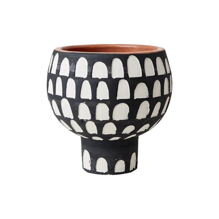 Affari of Sweden CAMILLE Kruka S, Svart/vit