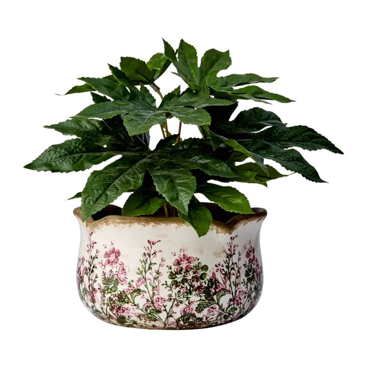 Affari of Sweden SPRING Kruka, Vit/grön/rosa