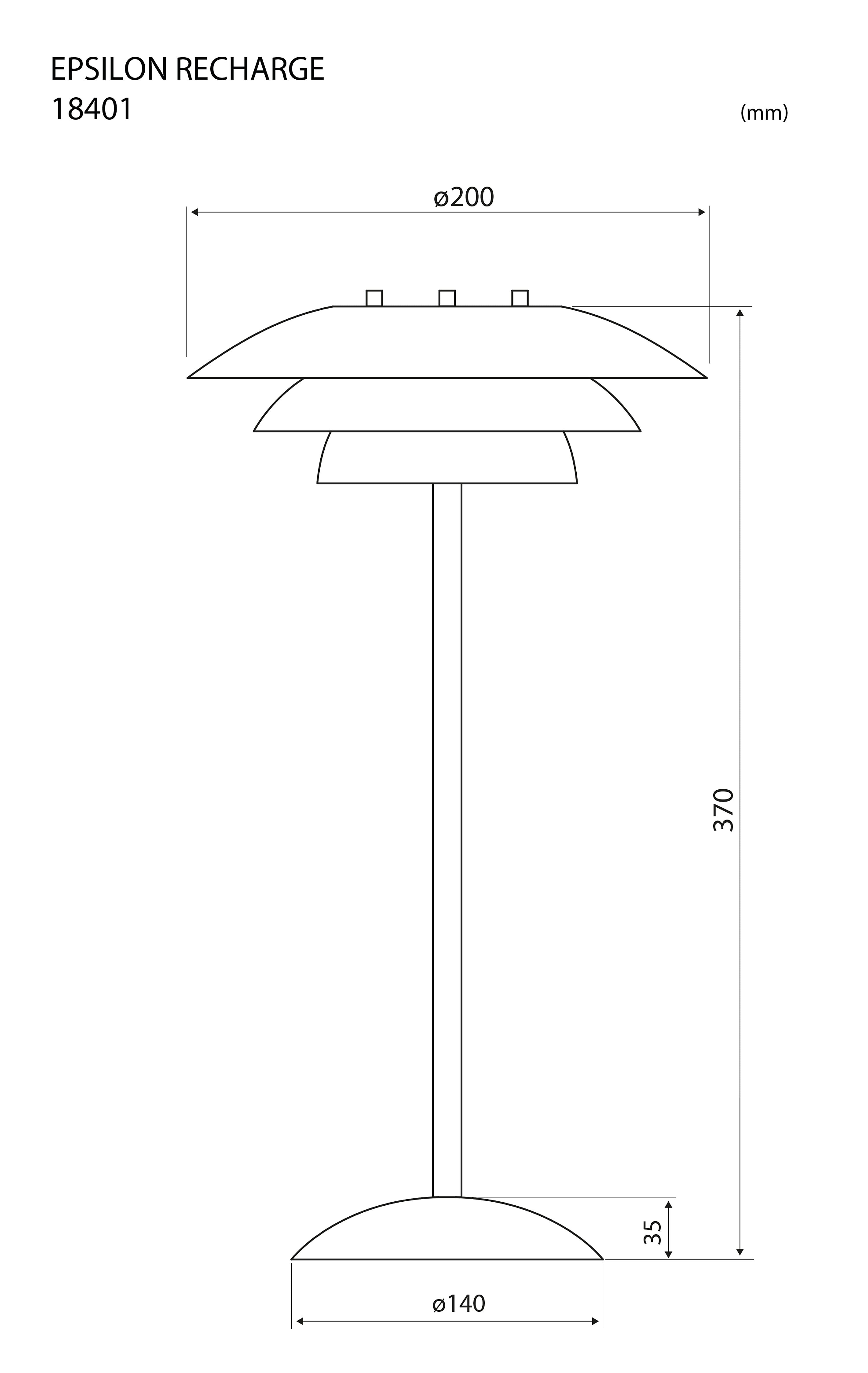 Aneta Home EPSILON RECHARGE bordslampa