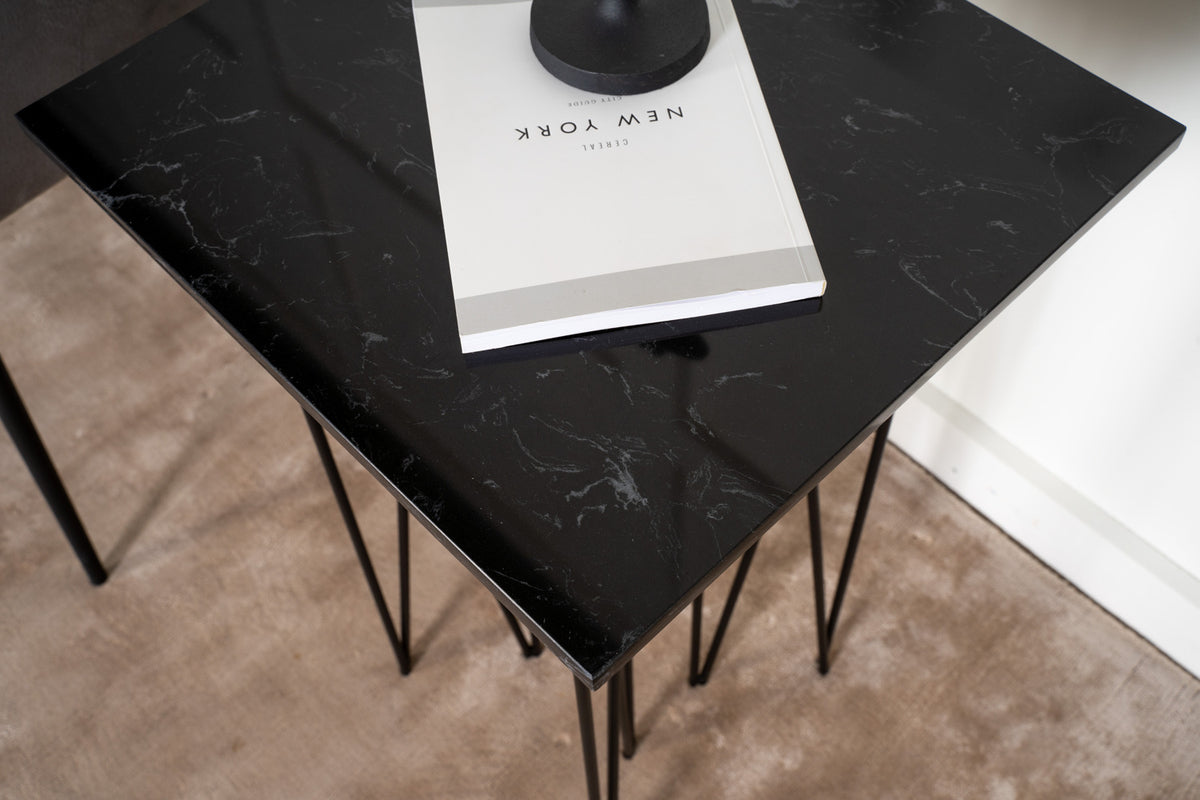 Venture Design Stone Sidobord 40 x 40 Svart