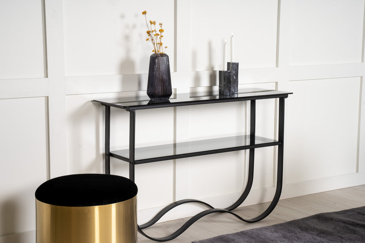 Venture Design Wavy Sidobord 117 x 34 Svart