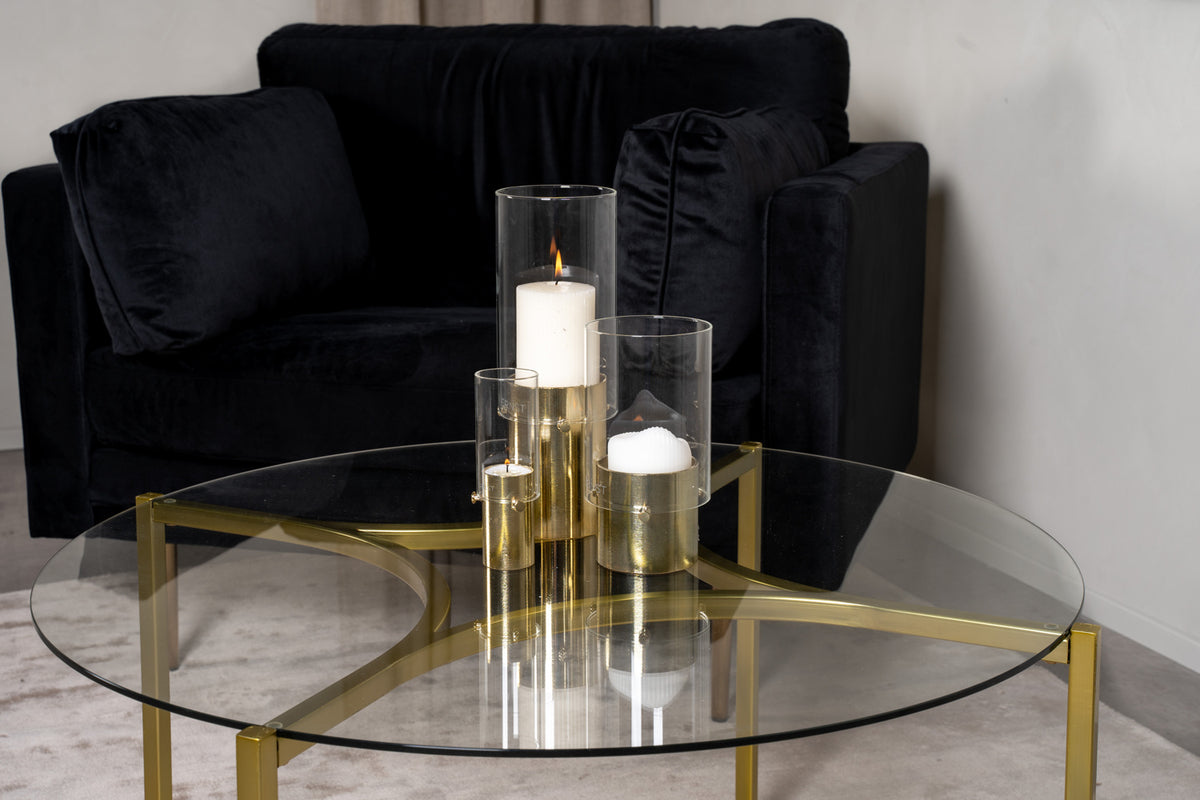 Venture Design Kivik Soffbord ⌀90 Guld