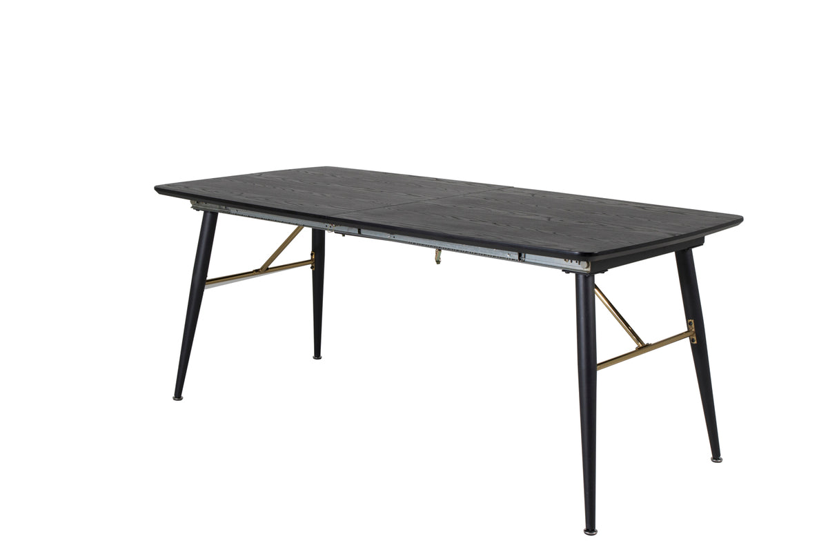 Venture Design Gold Rektangulära Matbord 180 x 85 Svart