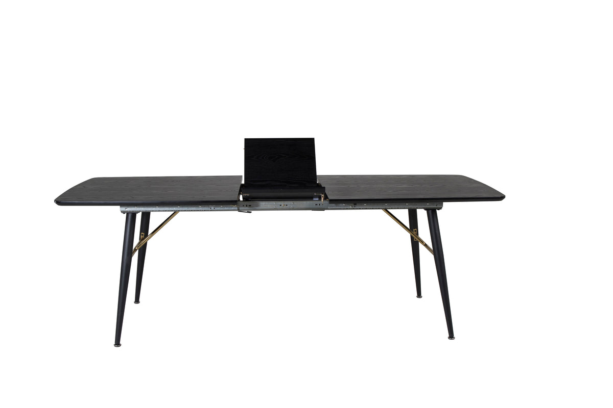 Venture Design Gold Rektangulära Matbord 180 x 85 Svart