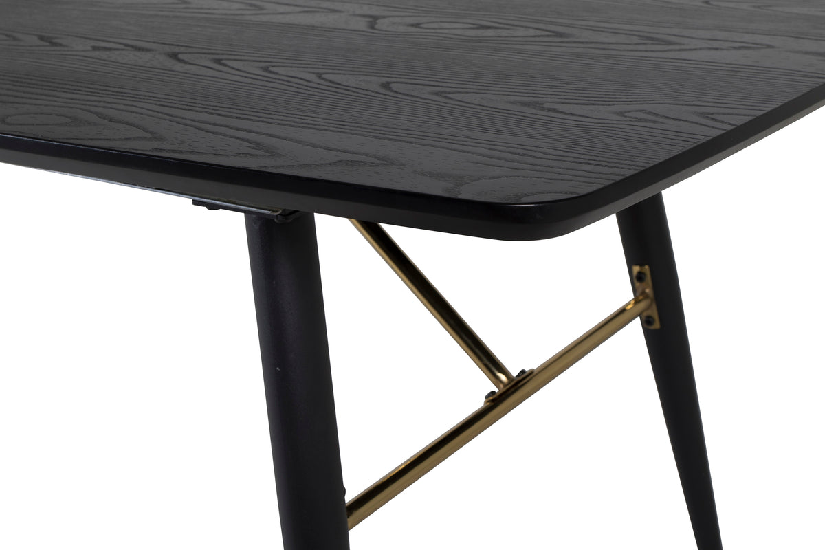 Venture Design Gold Rektangulära Matbord 180 x 85 Svart