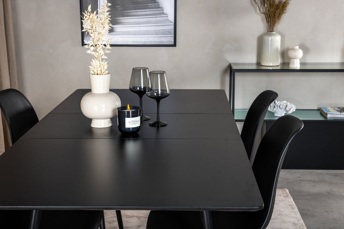 Venture Design Silar Rektangulära Matbord 120 x 80 Svart