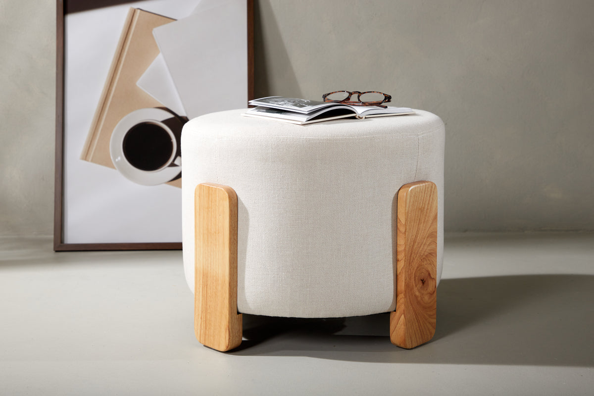 Venture Design Coffey Ottoman ⌀50 ⌀50 Vit