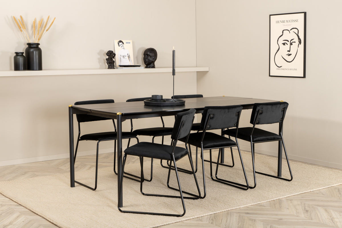 Venture Design Kenth Matstolar 2-pack Svart