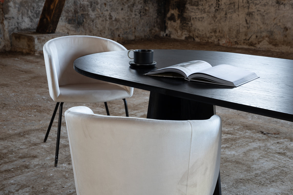 Venture Design Bootcut Ovala Matbord 230 x 115 Svart