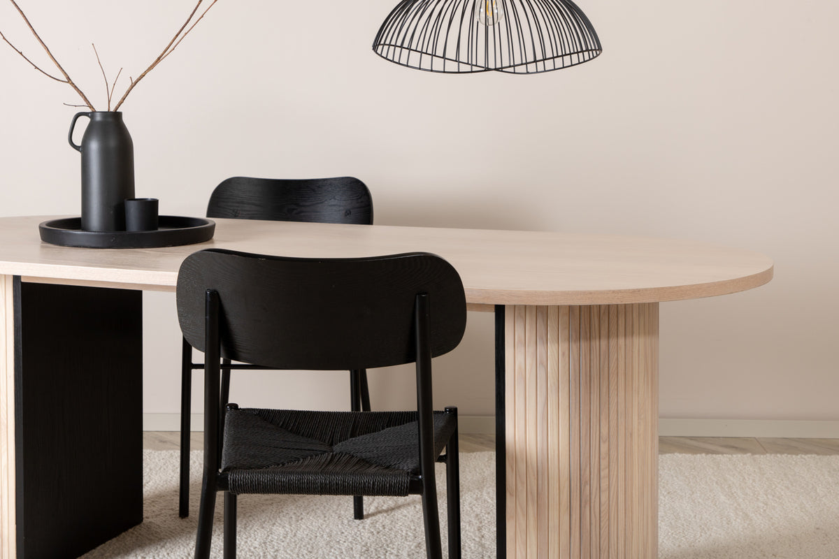 Venture Design Bianca Ovala Matbord 200 x 90 Vitputsad