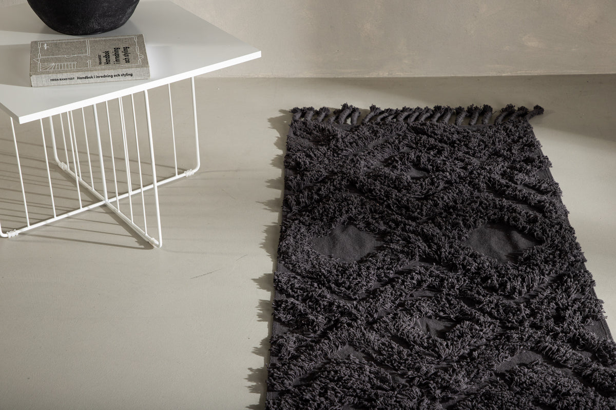 Venture Design Hilma Rektangulära Mattor 200 × 70 Mörkgrå