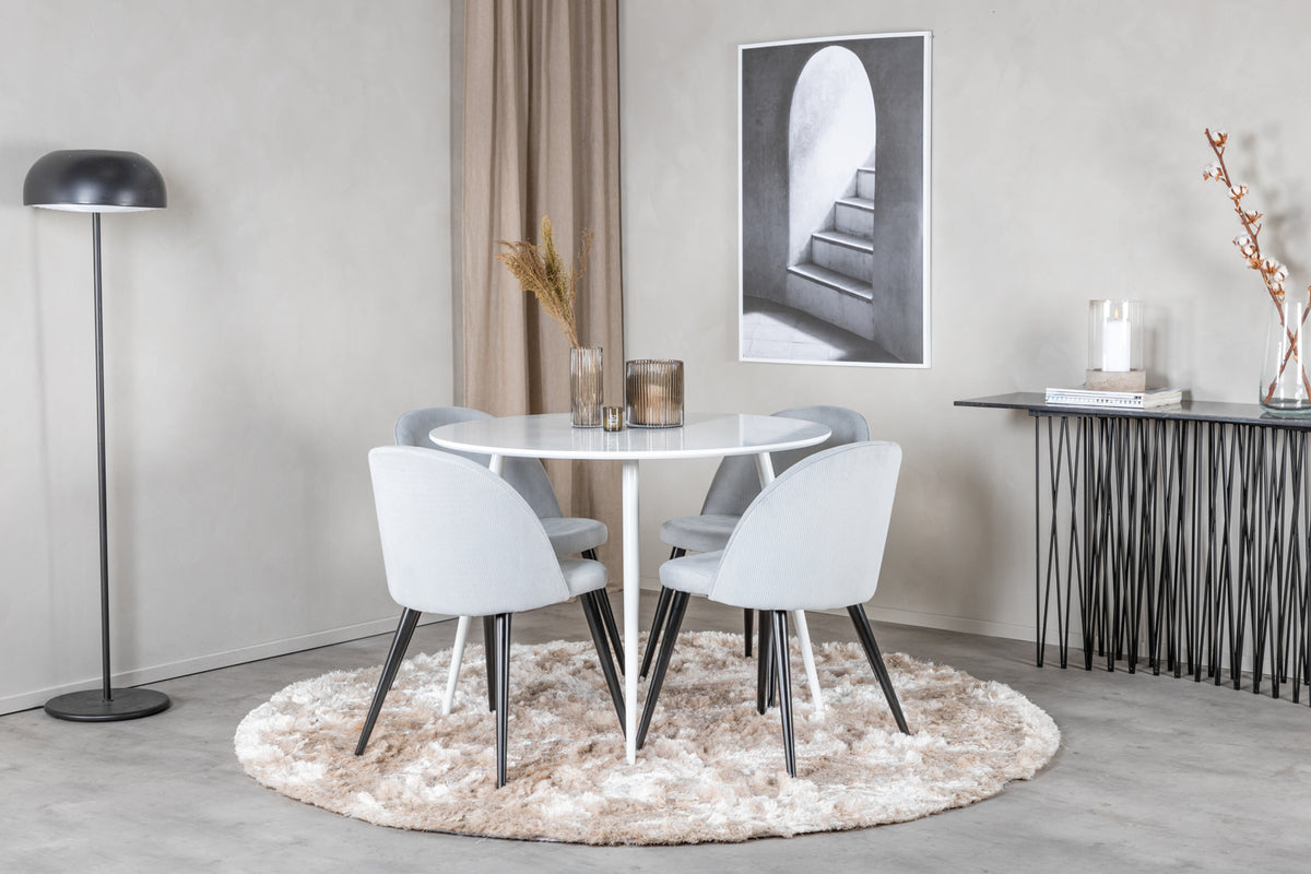 Venture Design Plaza Runda Matbord ⌀100 Vit