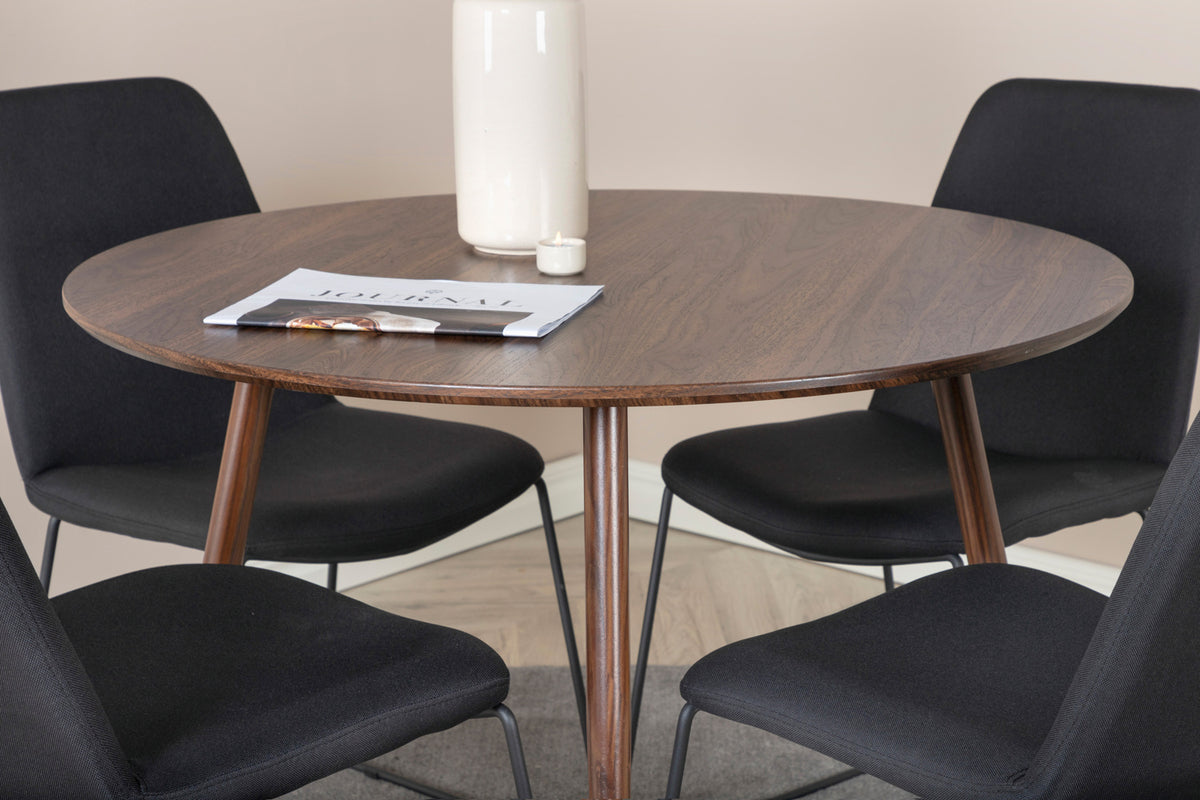 Venture Design Plaza Runda Matbord ⌀100 Valnöt