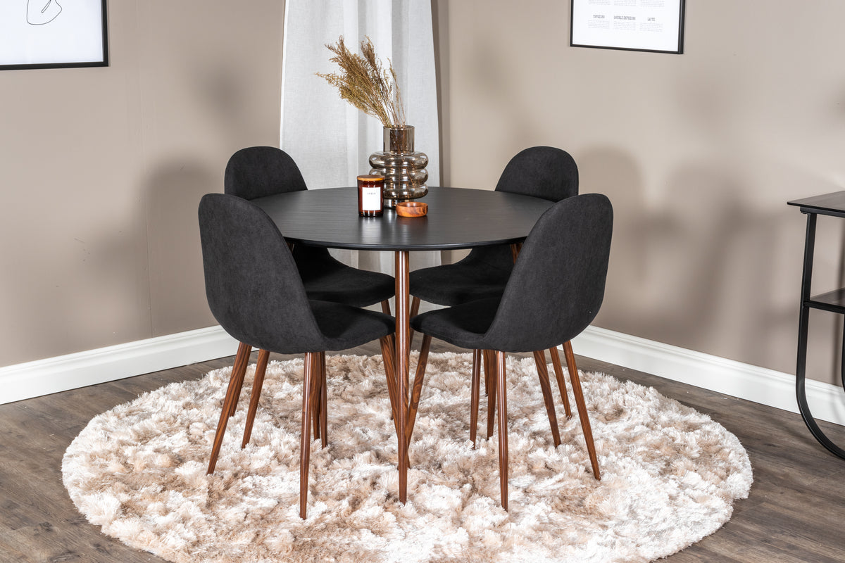 Venture Design Plaza Runda Matbord ⌀100 Svart