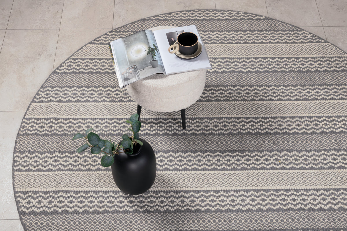 Venture Design Sishu Runda Mattor ⌀200 Ljusgrå