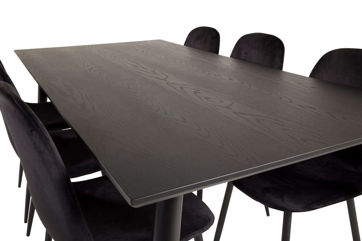 Venture Design Dipp Rektangulära Matbord 180 x 90 Svart