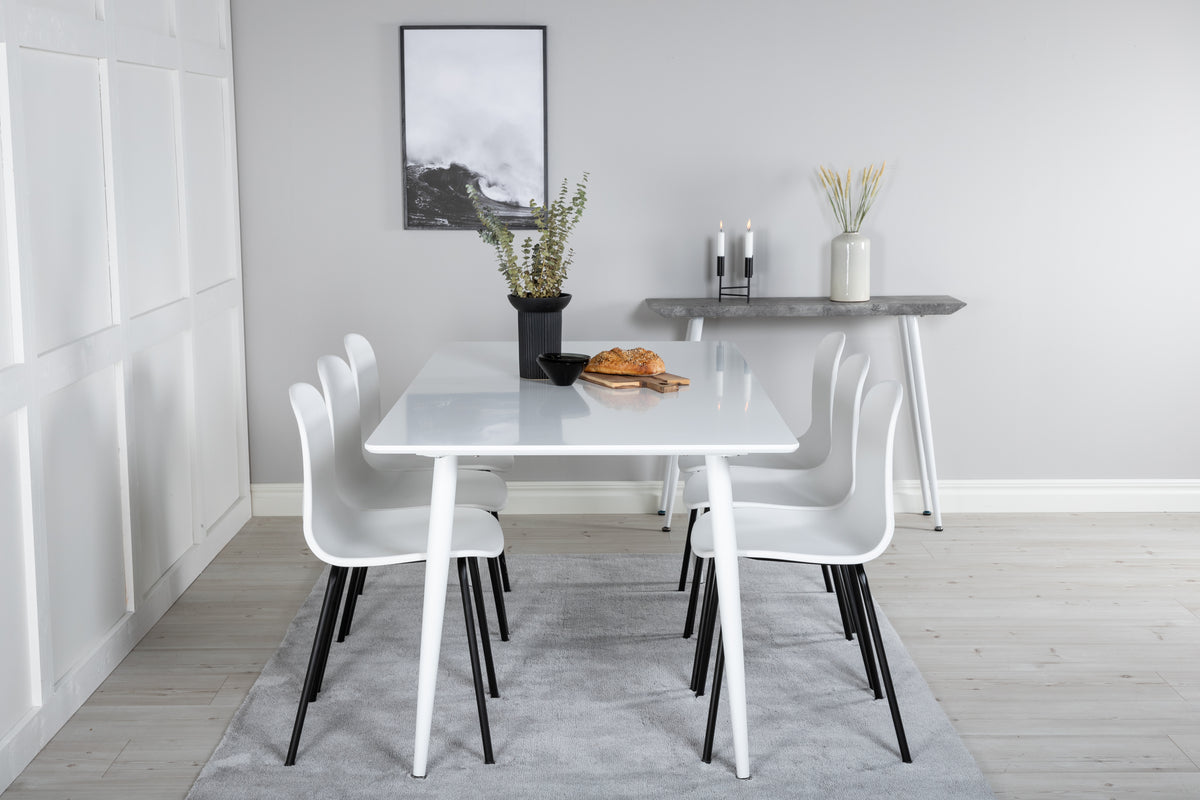 Venture Design Polar Rektangulära Matbord 180 x 90 Vit