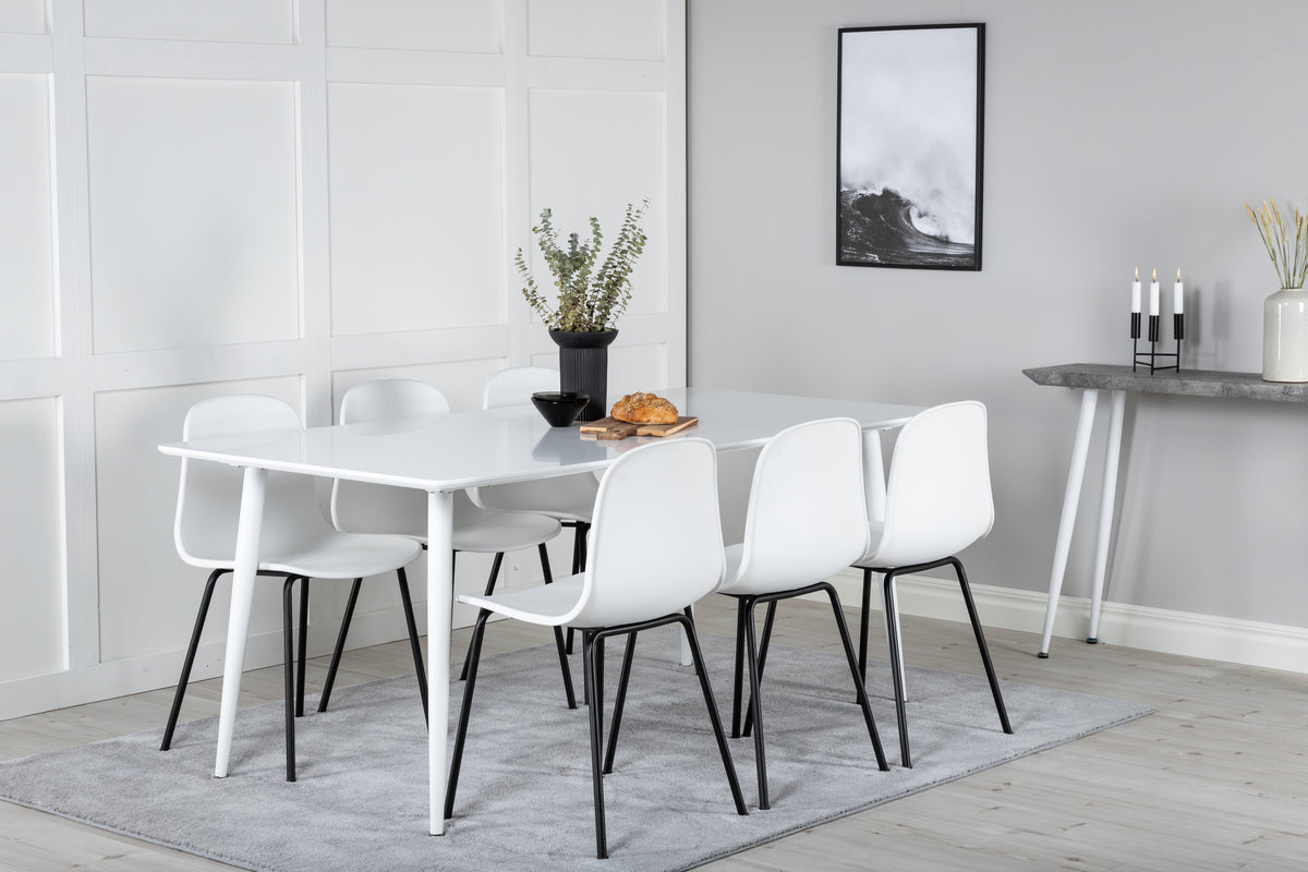 Venture Design Polar Rektangulära Matbord 180 x 90 Vit