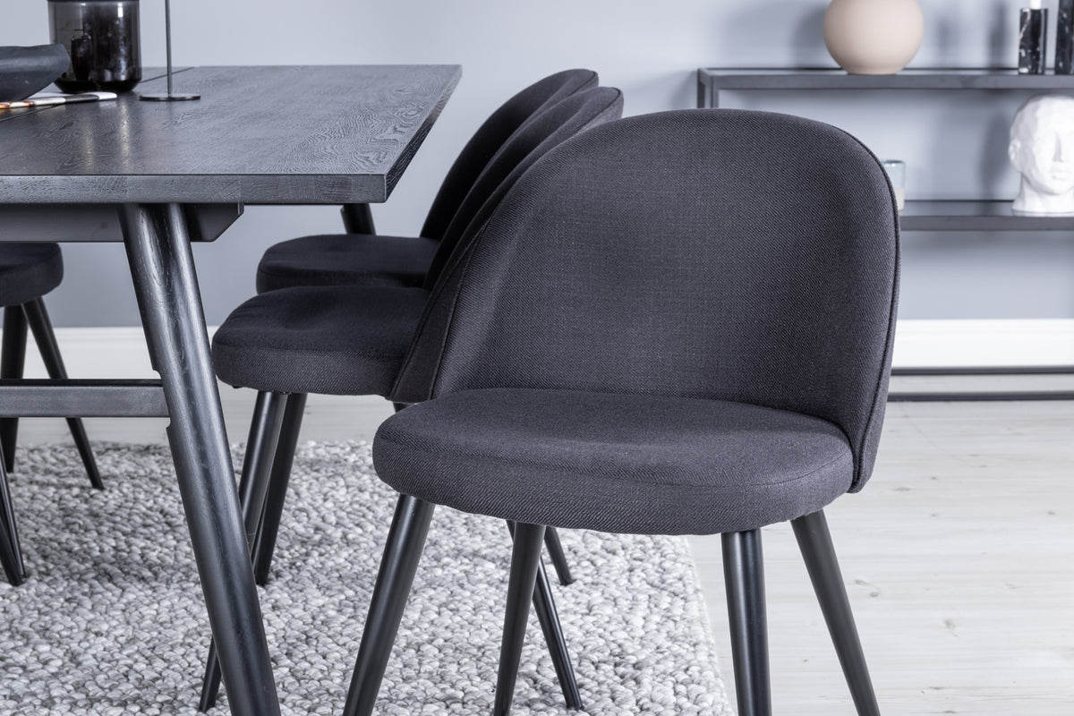 Venture Design Velvet Matstolar 2-pack Svart