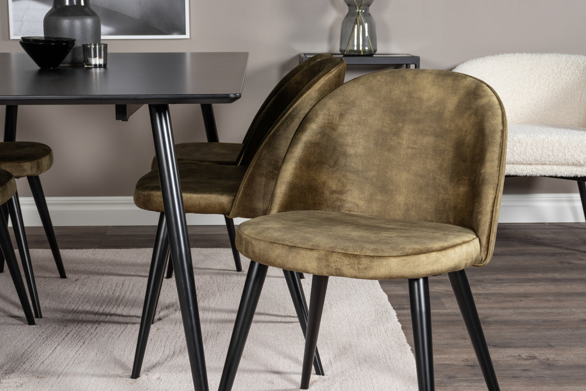Venture Design Velvet Matstolar 2-pack Grön