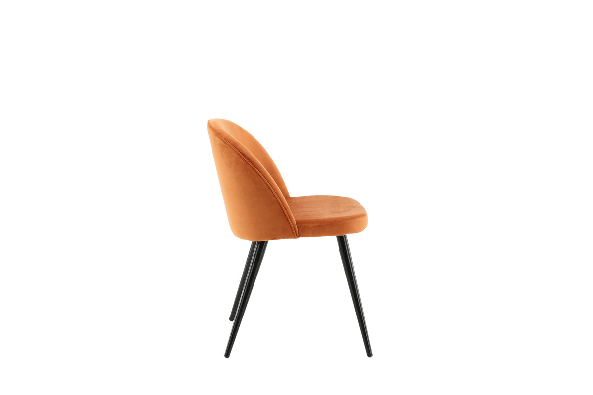 Venture Design Velvet Matstolar 2-pack Rostig orange