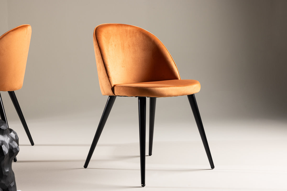 Venture Design Velvet Matstolar 2-pack Rostig orange