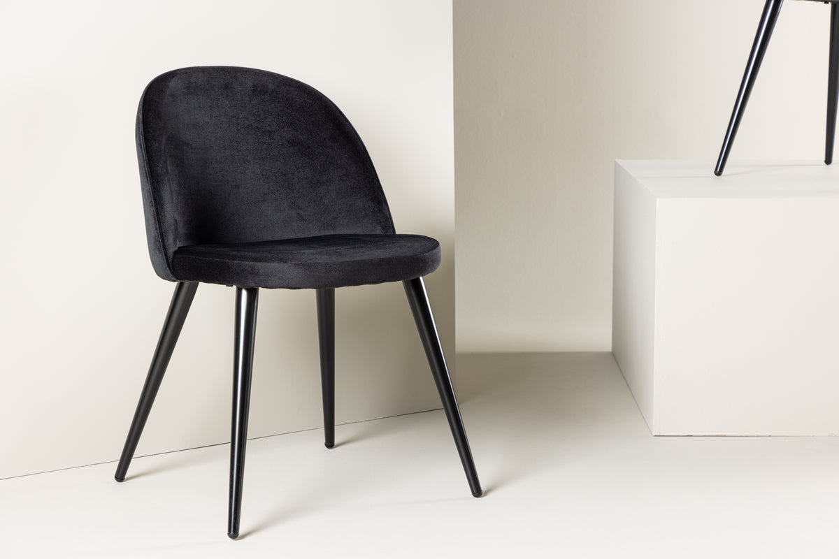 Venture Design Velvet Matstolar 2-pack Svart