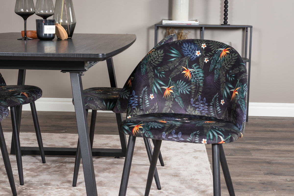 Venture Design Velvet Matstolar 2-pack Svart