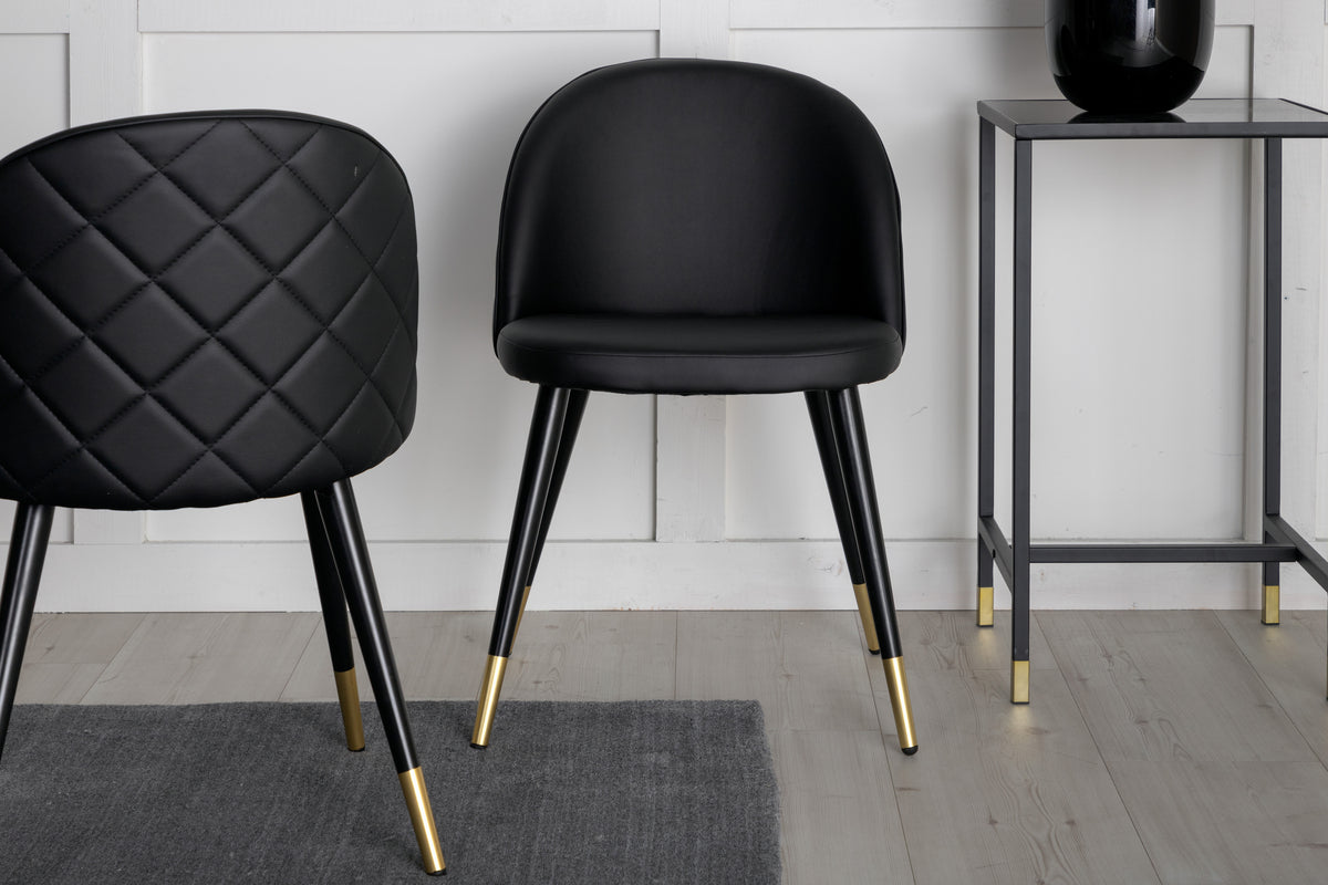 Venture Design Velvet Matstolar 2-pack Svart