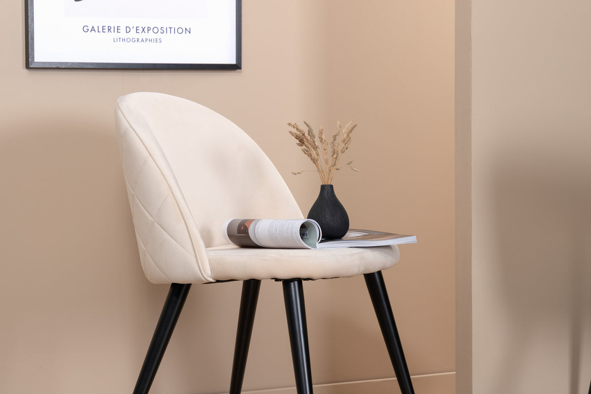 Venture Design Velvet Matstolar 2-pack Beige