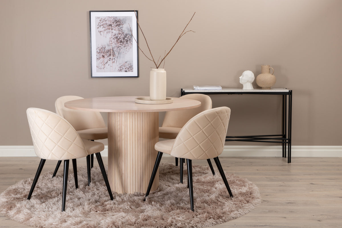 Venture Design Velvet Matstolar 2-pack Beige