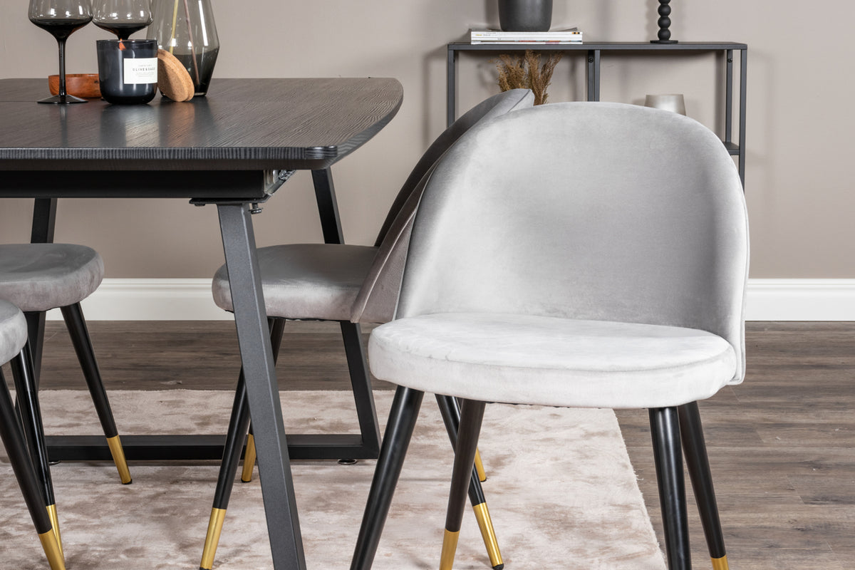 Venture Design Velvet Matstolar 2-pack Grå
