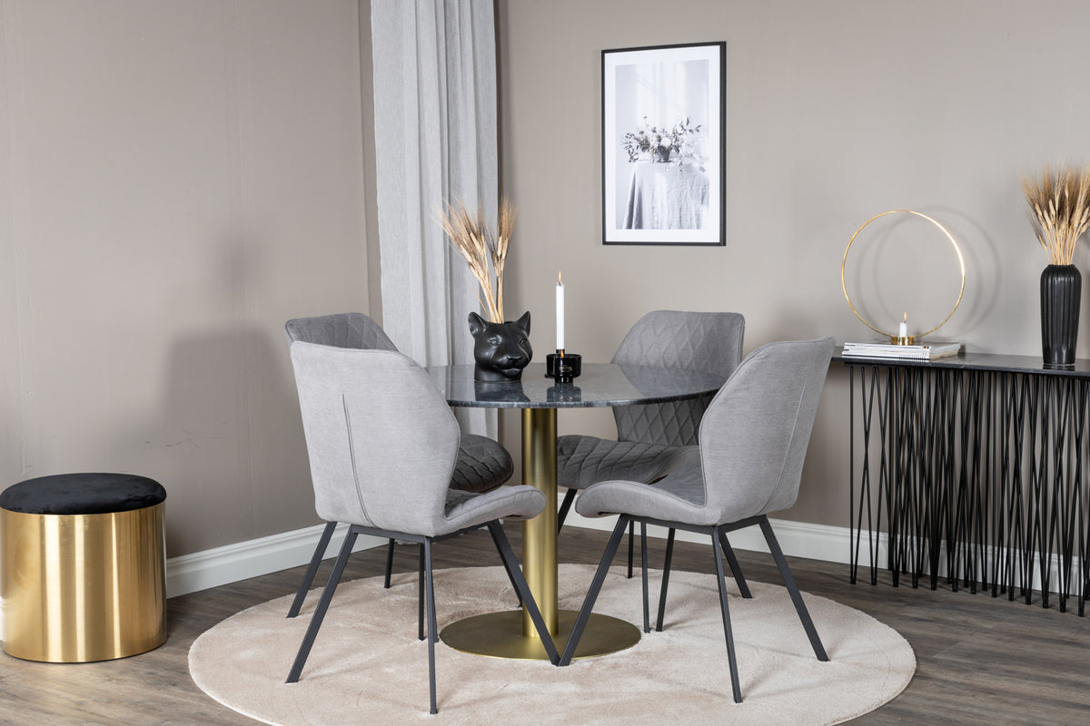 Venture Design Estelle Runda Matbord ⌀106 Mörkgrå
