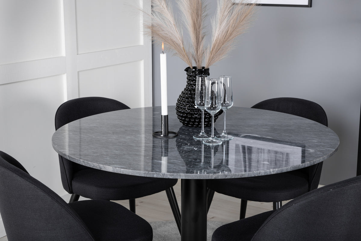 Venture Design Estelle Runda Matbord ⌀106 Mörkgrå