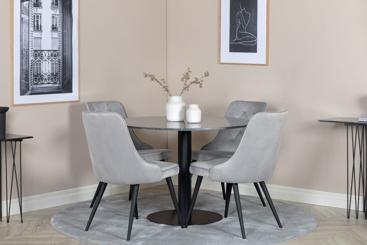 Venture Design Estelle Runda Matbord ⌀106 Mörkgrå