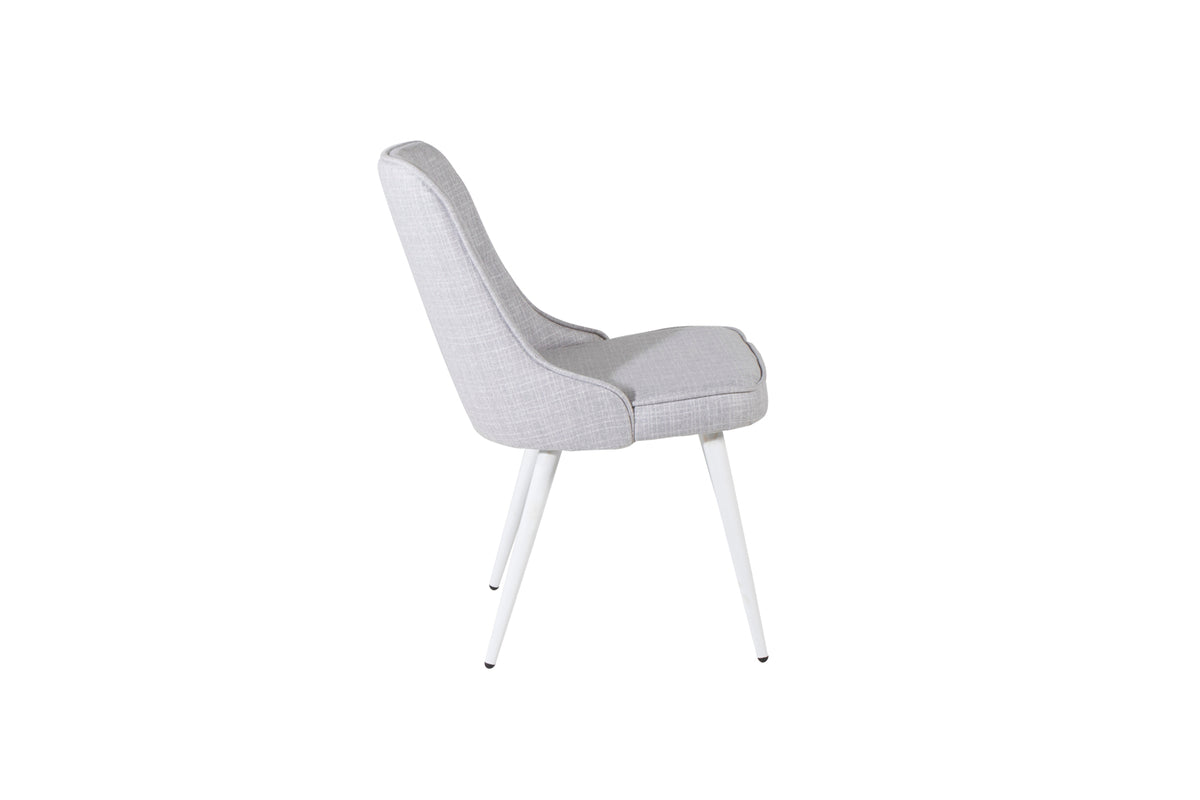 Venture Design Velvet Deluxe Matstolar 2-pack Ljusgrå