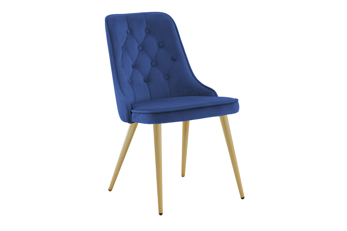 Venture Design Velvet Deluxe Matstolar 2-pack Blå