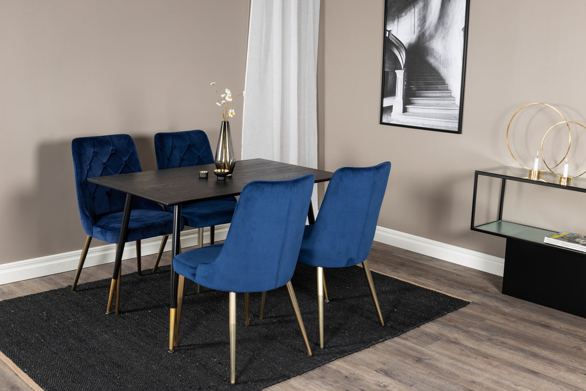 Venture Design Velvet Deluxe Matstolar 2-pack Blå