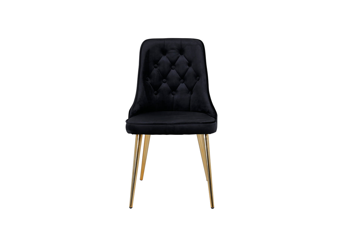 Venture Design Velvet Deluxe Matstolar 2-pack Svart