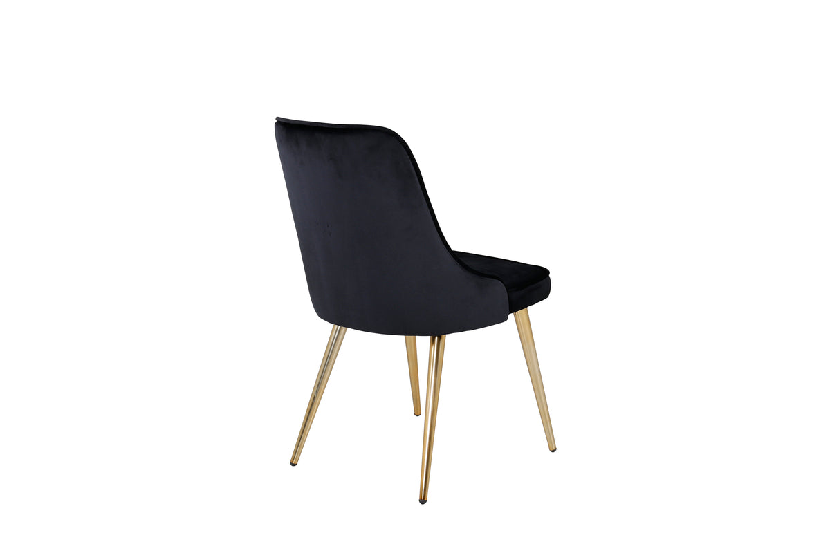 Venture Design Velvet Deluxe Matstolar 2-pack Svart